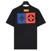 Europäischer und amerikanischer T-Shirt-Designer, Klavier-Buchstabendruck, High-Street-T-Shirt, kurzärmeliges großes Herren-T-Shirt, trendiges Hip-Hop-loses Halbarm-T-Shirt