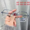 Sunglasses Frames NYWOOH Polygon Finished Myopia Glasses Women Men TR90 Eyeglasses Prescription Nearsighted Eyewear Diopters -0.5 -1.0 To