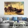 Figurative Art on Canvas Cail Factories and Quai of Grenelle Paul Gauguin Paintings Handmade Modern Artwork Kitchen Room Decor