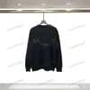 xinxinbuy Männer Frauen Designer Sweatshirt Hoodie Paris Jacquard Brief Pullover Paris Bekleidung schwarz weiß S-2XL