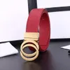 Designer belt embossed leather rotating metal buckle Fashion leather Men women double letter buckle belt width 3.8cm with box