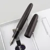 Canetas madeira jinhao 9056 caneta de tinta preta ébano de ginástica de giro de flexão de papelaria fornece canetas de tinta