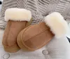 Vrouwen Echt Lederen Slipper Pluizige Winter Warm Huis Platform Geen Achter Elastische Riem Slippers Kastanje Dikke Bodem Sliders