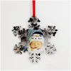 Christmas Decorations Sublimation Wooden Snowflake Ornaments Diy Blank Hanging Pendant Small Gifts Handmade Decoration Xmas Tree Cra Dhxnx