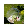 花瓶ホウケイ酸ガラス吊り先着卓子家庭用装飾直径8cm透明なXB1ドロップデリバリーガーデンDHYBB
