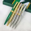 Pens MSS Classic Classic High Quality Rlx Metal Grid Ballpoint Pen Sinellerie de bureau Écriture Écriture Smooth with Box Set