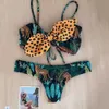 Swim Wear Sexy Opard and Aves Print Bikinis Женщины купальники Dot Bow Biquini Set Brazilian Bathing Soife Beachveare FA HKD230628