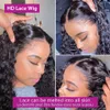 Lace Wigs Nicelight Water Wave Transparent Front Brazilian Remy Pre Plucked Human Hair For Women Curly Closure Wig 230629