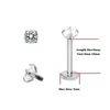 Navel Bell Button Rings 16 Gauge G23 Labret Lip Piercing 2mm 25mm m AAAAAZircon Oor Kraakbeen Tragus Stud Ring Lichaam Sieraden 230628