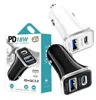 Mini portátil 12W 2.4A carregador de carro de duas portas adaptadores de energia para Ipad Iphone x xr 12 13 14 Pro Max Huawei Xiaomi telefone Android com caixa de varejo