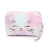 Fur Cat Cosmetic Storage Bag Sundry Women Plush Girl Makeup Bag Female Beauty Case Travel Portable Toiletry Makeup Case Bag