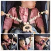 Rammelaars Mobiles Babyspeelgoed Siliconen kralen Bijtringen Houten ringen Handgemaakte armband Fopspeenketting Clips Tandjes Kinderwagen Wandelwagenbel Babyproducten 230628