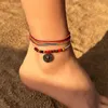 Anklets plażowe obuwie retro styl etniczny ręcznie tkane koraliki łańcuch prosta biżuteria