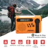 Radio Meteo Radio Manovella Solare 2000mah Am Fm Sw Radio Sveglia Torcia Esterna Portatile Caricatore Del Telefono Powerbank Di Emergenza