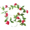 New Simulated Multi Headed Rose Vine Fiore artificiale Fiore di seta Pipa ad acqua Decorazione in rattan Arco di nozze Decorazione avvolgente