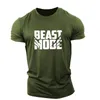 Mens TShirts Beast Mode Letter English Element Printed Casual Tshirts Summer Short Sleeve Workout Sports Gym T Shirts Big Size 6XL Top 230629