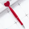 1Piece Love Heart Ballpoint Pen Black Ink Point Shaped Ball Pens Students Writing Tools Office Stationery