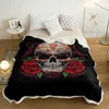 Одеяла Skull Rose Флисовое одеяло Теплый кашемировый офисный диван Принадлежности для кроватей 230628