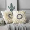 Kudde/dekorativ kudde täcker dekorativt fall modern konstnärlig kreativ bomull påsklilja krysantemum heminredning R230629
