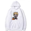 Men's Hoodies Chainsaw Man Oversize Hoodie Long Sleeve Oversized Men Patchwork Sweatshirts Anime Cute Denji And Pochita Cartoon Printed Tops