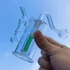 3.7 Polegada Mini Vidro Queimador de Óleo Bong Tubulações de Água com Grosso Hookah Pyrex Reciclador Mão Dab Bongs para Fumar Pequeno Rig Pipe Bubble