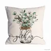 Cushion/Decorative Green Left Printed Standard Bedroom Cushion For Sofa Chair Car Sofa Cushion Case