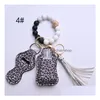 Sleutelhangers Lanyards 12 Kleuren Houten Kwastje Sile Bead String Armband Sleutelhanger Tas Auto Sleutelhanger Polsbandje Hand Sanitizer Houder Wi Dhm93