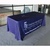 Custom Advertising fitted 6ft 8ft polyester stretch trade show display table cover exhibition table throw