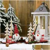 Weihnachtsdekorationen Dekoration Schwedischer Gnom Santa Ornamente Holzbaum Tischdekoration Handgemachtes Spielzeug Urlaub Party Geschenk JK2010XB Drop Dhlg8