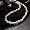 Zestawy biżuterii ślubnej moda kobieta panna młoda Pearl Zestaw dla kobiet sztuczny naszyjnik bransoletka na przyjęcie 230627