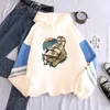 メンズパーカーかわいいアニメアバターアパマンガグラフィックパーカーメンズヴィンテージヒップホップ服クルーネック特大のパッチワークスウェットシャツ