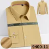 Men's Dress Shirts Fashion Bamboo Fiber For Man Long Sleeved Shirt White Blue Classic Male Social Office Work 230628