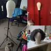 Подставка для парика Подставка для парика Цветной холст Head21 "22" 23 "Для женщин Make Up Maniquin Training Сделать парики Голова манекена Manican Head Stand Holder 230629