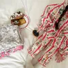 Piżama ubrania dla dzieci dziewczęta salon wielkanocny nadruk królik