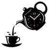 Horloges Murales 3D Horloge Murale Acrylique Tasse À Café Théières Art Parfait Décorer Moderne Tenture Horloge Pour La Maison Horloges Murales Décor À La Maison 230628
