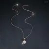 Pendant Necklaces Cute Female Sun Moon Necklace Dainty Rose Gold Color Chain Vintage Opal Stone Wedding For Women