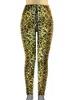 Kvinnors leggings Yrrety Classic Leopard Tryckt med hög midja tights Soft Elastic Fitness Pants Pushup Drop