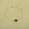 Bangle Qualidade de luxo v material de ouro charme pulseira mini flor design em 18k real banhado a ouro tem caixa selo ps7031