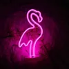Outra decoração de casa Flamingo Led Neon Light Coqueiro Cactus Formato de coração Suporte de lâmpada colorido Decoração de quarto para casa Luz noturna de Natal J230629