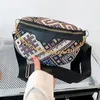 Taille Taschen Ethnische Umhängetasche Frauen Brust National Vintage Schulter Mode Bestickte Gürtel Satchel