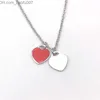 Pendant Necklaces 10mm 2 heart necklace woman stainless steel blue pink green pendant jewelry on the neck Valentine Day Christmas gifts Z230629