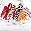 Xmas Mini Scarf Decor Doll Clothes Accessory Miniature Cute Christmas Party Ornament Beverages Red Wine Bottle Cocktail Cup Decoration Pet Scarfs