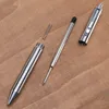 Ручки сплошной титановый сплав гель чернила ручка ретро -болт, написание инструмента, школьные канцелярские товары канцелярские принадлежности