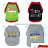 Vestuário para cães Roupas quentes Veet Plus Pet Sweater Casaco estampado com letras para cachorros Natal Dogs Outwear Suprimentos de inverno 13 designs Yg951 Dro Dhwu6