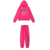 Mens Tracksuits Sp5der 555555 Pink Hoodie Web Womens Loose Fitting Hip Hop Tracksuits