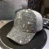 Boll Caps Luxury Sequin Hip-Hop Hat Män Kvinnor Summer Outdoor Sport Cap justerbar Knit Casual Visor Baseball Hat Anti-UV 230628