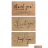 Produtos de papel Cartões de agradecimento por seus pedidos Cartão de agradecimento Kraft Cartolina Inserções de compra para apoiar pequenas empresas Cu Dhvvk