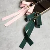 Båge slipsar elegant band bowtie kvinnlig tjej justerbar kostym skjorta skol uniform fjäril kontor kvinnor tillbehör gåva vinröd marinrosa rosa