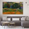 Modernt landskap Canvas Wall Art Valley Landscape Paul Gauguin målningar handgjorda hög kvalitet