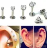 Navel Bell -knappen ringer Guldfärg Stål Roser labret Lip Ring Zircon Anodiserad titnium Internt gängad CZ GEM Monroe 16G Tragus Helix Ear Piercing 230628